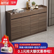 Chinese solid wood color shoe cabinet Nordic modern entrance multi-function living room household door large-capacity wooden locker