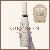 Fully automatic umbrella for men and women folding large sunshade sunscreen UV protection and rain dual use parasol custom logo