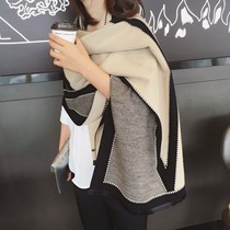 Scarf female winter ringge Joker Korean cashmere shawl air-conditioned room double-sided thickened spring and autumn warm bib