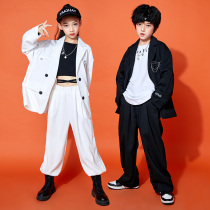Childrens Street Dance Tide Suits Fewer Children Hiphop Performance Walking Show Stage Western Suit Suit for Men and Womens Jazz Dance Performance