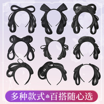 Spring and Autumn wig One-piece hairband wig Hand handicapped party costume Cat ear pad Hair bag Lazy style wild Hanfu bag
