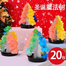 Colorful Christmas tree will bloom snow paper tree magic flower watering flowering crystallization method science experiment graduation gift toy
