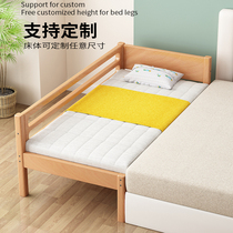 Solid wood childrens bed with guardrail Boy single bed side widened splicing bed Female split bed artifact small bed Baby bed