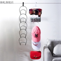 Hat hanger Creative multi-function storage household non-perforated hanger Bedroom wall-mounted door back hook Scarf