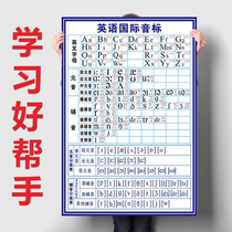 English phonetic chart 48 international phonetic chart wall stickers 26 letters pronunciation wall chart junior high school English