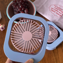 Sold without supplements-ins Creative Mini USB purple Small fan Hostel Desktop Handheld Fan Charging Portable