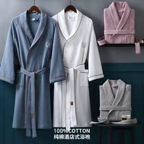 Bathrobes for men and women four seasons universal bath towel two pajamas integrated autumn and winter couple a pair of household Cotton