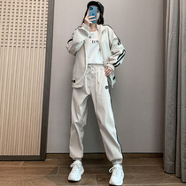 Sportswear Suit Women Spring Autumn 2022 New Fashion Foreign Pistachio Red Fried Street Korea Running Big Code Two Sets