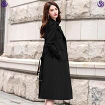 Urban sexy beauty has a cloth trench coat womens long model 2020 Autumn New silky drop feel coat womens clothing