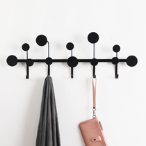 Nordic Creative Iron Art Hooks Brief Hanging Clothes Hook Wall-mounted Clothes Hat Rack Hook Hyun Guan Key Rack Doorway Shelf