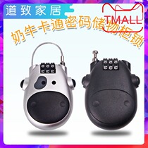 Telescopic password cartoon padlock cow wire rope lock mini anti-theft security lock box bag lock electric car helmet lock