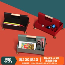 Empty Meow Meow] desktop Japanese creative stationery storage box girl heart finishing box sundries remote control multi-function