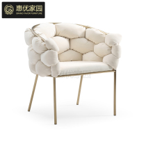 Simple modern light luxury makeup chair vanity stool children bedroom backrest Net red Nordic cloakroom chair Leisure