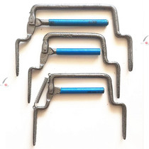 Unloading bricks grasping bricks tools claws brick clamps workers firmly moving bricks construction equipment clamping bricks grasping bricks holding bricks