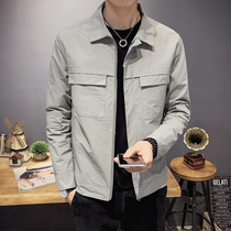 2020 new spring and autumn tooling jacket men Korean fashion lapel jacket youth wild casual tide clothes