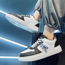 Men's shoes 2021 new winter cotton shoes Korean fashion Joker sports leisure plus velvet warm white shoes tide shoes