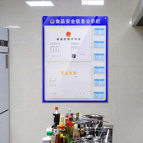Food safety and hygiene supervision information bulletin board health certificate display box catering business license certificate bulletin board