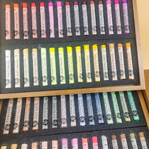 South Korean ally mpa expert color chalk soft Toner hand painting master wooden box pastel stick gallery