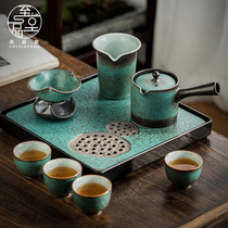 LO GULEYA kung fu tea set home Japanese ceramic light luxury high-end living room Tea Teapot Tea Cup