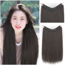 Wig female long hair summer one-piece invisible and incognito long straight hair extension patch simulation hair volume fluffy wig piece