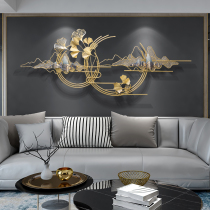 Modern new Chinese style light luxury iron wall hanging sofa background wall decoration personality creative living room wall decoration