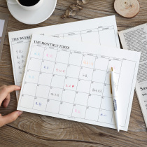Simple month and week plan this student desktop goal punch-in calendar 2020 day-run book note form