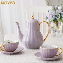 Dream Macaron Color Coffee Furniture Afternoon Teapot Cup Saucer Cups Morandi Powder Red Blue Yellow Purple Color