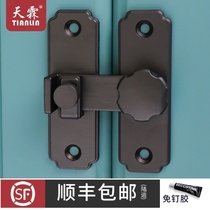 Free punch lock surface-mounted sliding door latch lock stainless steel door hasp Bolt general-service latch sliding door latch