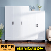 Steel shoe cabinet Simple modern household moisture-proof sunscreen floor-to-ceiling multi-layer storage cabinet Multi-functional large-capacity locker