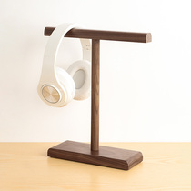 Wooden desktop solid wood earphone stand storage creative display Headset pylons three-dimensional simple bracket