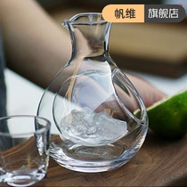 Ice wine bottle Household wine jug Western wine wine separator Crystal glass sake bottle Japanese cooking pot Hamster igloo