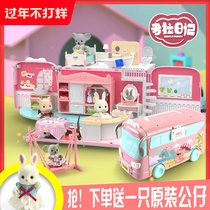  Toy girl 2-3-5 years old 6 years old over family RV Princess doll house childrens birthday gift 7-9 girls