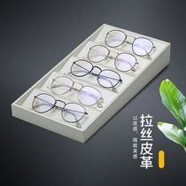 Optician recommended bevel brushed leather tray storage rack Display decorative props Sunglasses sunglasses display rack