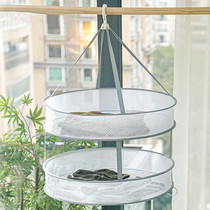 Clothes basket clothes net double-layer Sun socks artifact cardigan sweater tiled net bag drying rack anti-deformation household