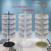 Stalls jewelry store goods shelves socks floor-to-ceiling rotating underwear shorts display rack slippers adhesive hook Chen case rack