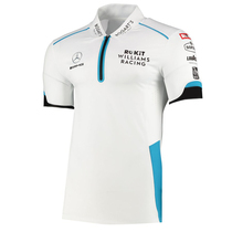 Williams Mercedes-Benz team f1 racing suit Short sleeve t-shirt white polo shirt williams car work clothes