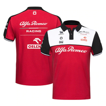 2021 new Alfa Romeo team uniform f1 racing suit T-shirt mens short sleeve lapel polo shirt custom