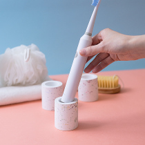 Electric toothbrush holder sleeve suction toothbrush cup base placement frame free of punch toilet bathroom containing object shelf