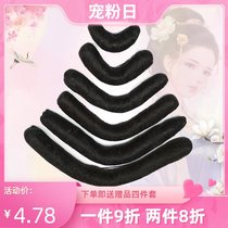 Ancient costume wig round horn mat hair bag ancient style Hanfu full hair silk pad hair device children pad hair stick soft hair stick bun