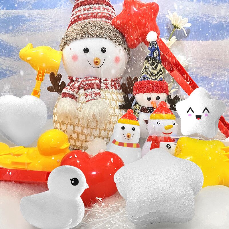 小さなアヒルの子供用雪玉クリップは、雪の吹きだまりで遊ぶ雪だるまツール金型雪のおもちゃ機器雪合戦アーティファクト