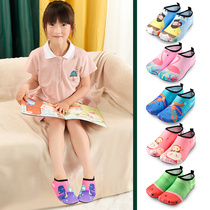 Childrens water park sandals men and women wading into the stream swimming shoes soft shoes non-slip anti-cut red foot skin skin shoes and socks