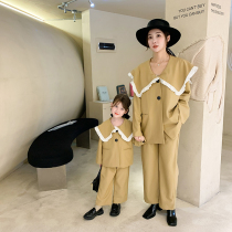 Fried Street Pro-Costume 2022 New Tide Autumn Dress Mother Woman Dress Korean Version Foreign Gas Suit Suit Spring Autumn Fashion Two Sets