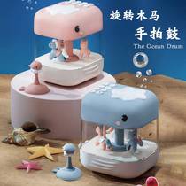 Childrens rotating Trojan horses clapping a drum Baby Toys for more than 6 months Music clapping a drum baby Puzzle Early Education
