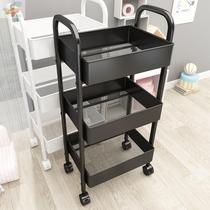 Kitchen shelf floor-to-floor multi-layer function household mobile trolley for vegetable basket snacks storage rack