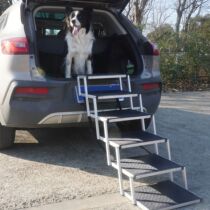 Pets Stairs Dogs Get up and down Climbing Ladder Large Dog Slope Steps Non-slip Plastic Folding On-board Climbing Ladder