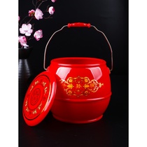  Bucket for marriage womans dowry items maidens high-end spittoon mahogany toilet wedding supplies Daquan