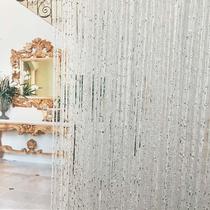 2019 Bead Curtain Pearl Line Curtain Flat Silver Silk Curtain Beads No Perforated Curtain Home Decoration