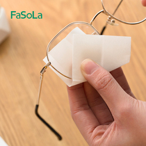 FaSoLa wipe glasses cloth paper wet towel disposable quick-drying screen cleaning cloth lens wet paper dust to remove oil