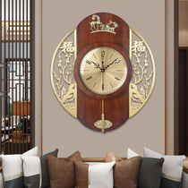 Net red creative wall clock Chinese atmosphere modern Nordic clock clock clock quartz clock living room home fashion