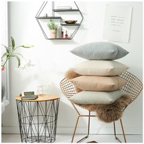 Pure-coloured velvet holding pillow cover minimalist living-room cushions Nordic sofas backrest with core bedroom Waist Pillow velvet Velvet Lean